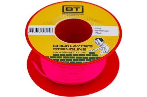 Fluro Pink brickies string - 50m Angle